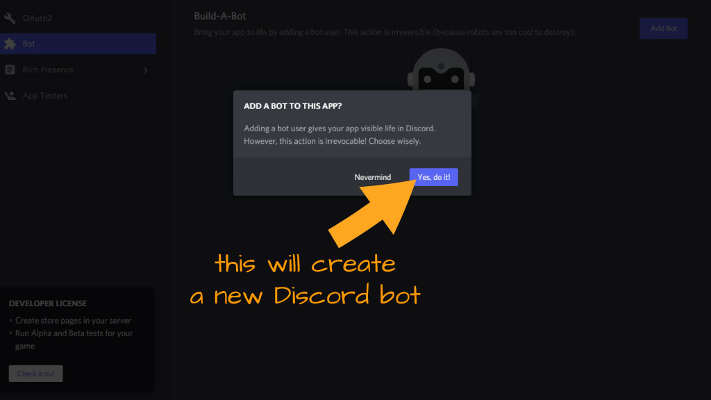 4 create bot screen