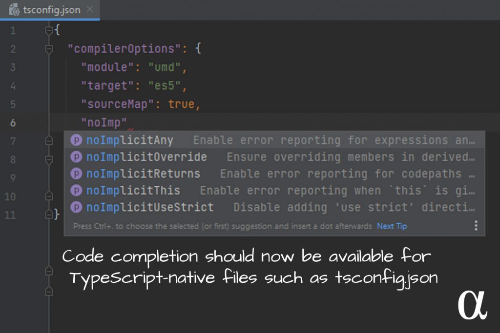 typescript webstorm typescript code completion alpharithms