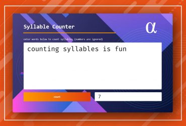 syllable counter calculator alpharithms