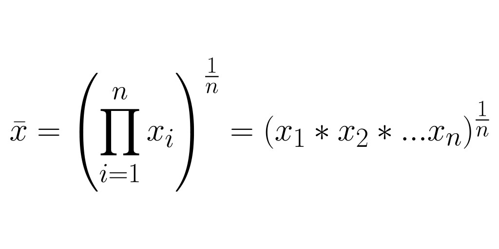 geometric mean formula